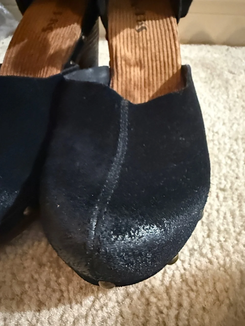 Korks Evah Women's Black Suede Ankle-Strap Heels size 9.5